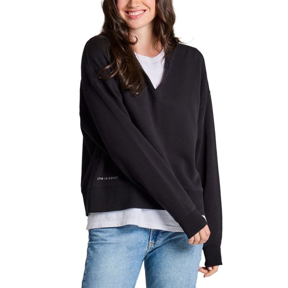 Life Is Good® Womens  Terry Boxy Pullover